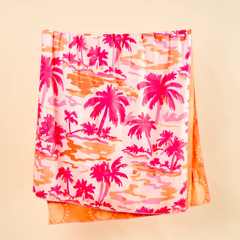 XL Quick-Dry Beach Towel-Paradise Palms