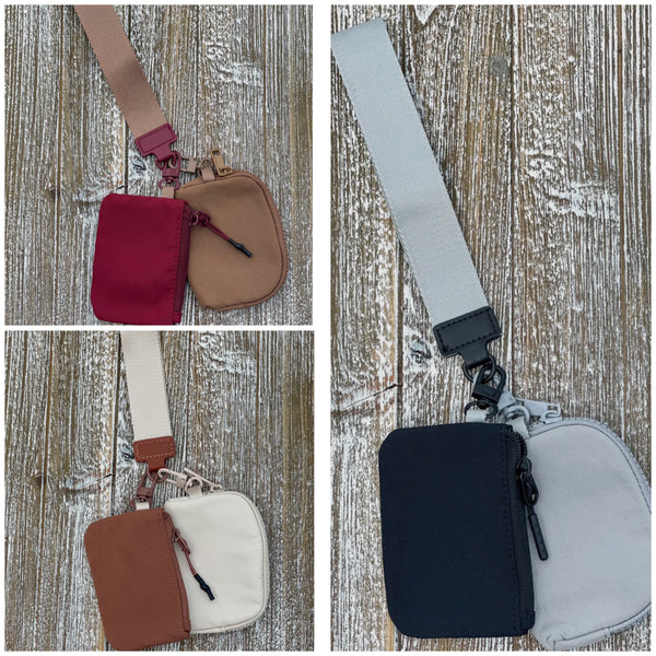 Dual Pouch Wristlet Keychains