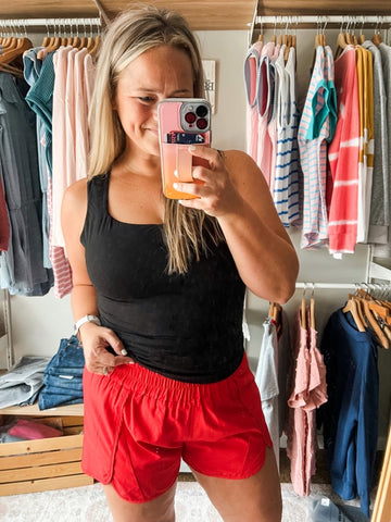 School Spirit Shorts -Red