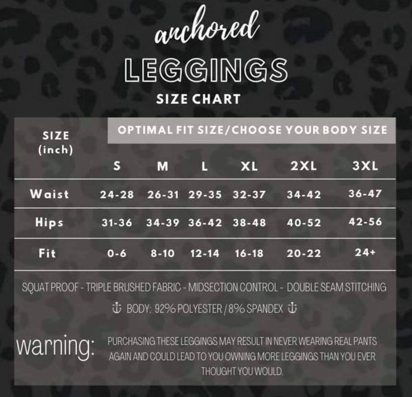 Anchored Leggings COMPRESSION | NO POCKET | SOLID BLACK | FULL LENGTH