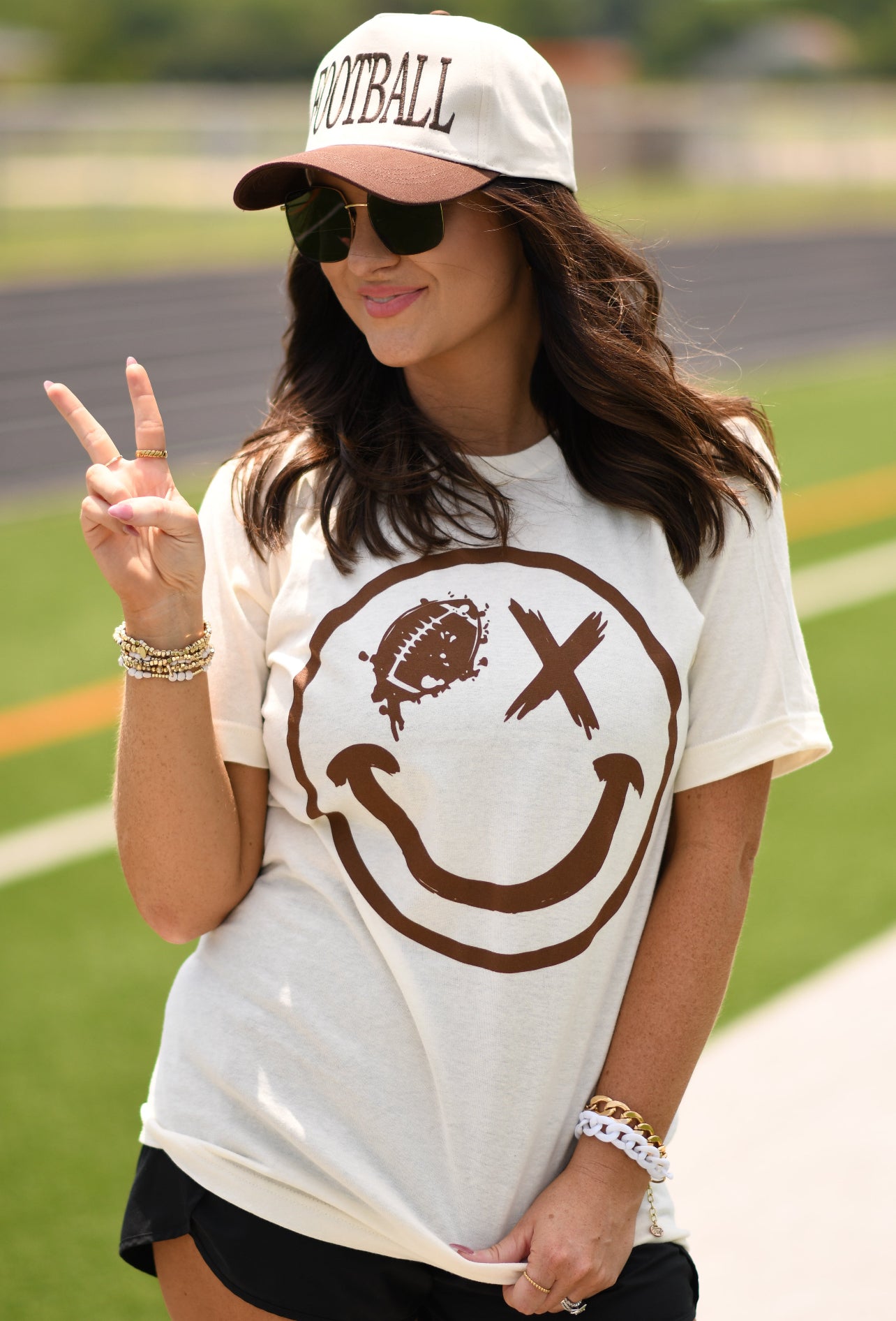 Football Wink Smiley T-Shirt - Unisex