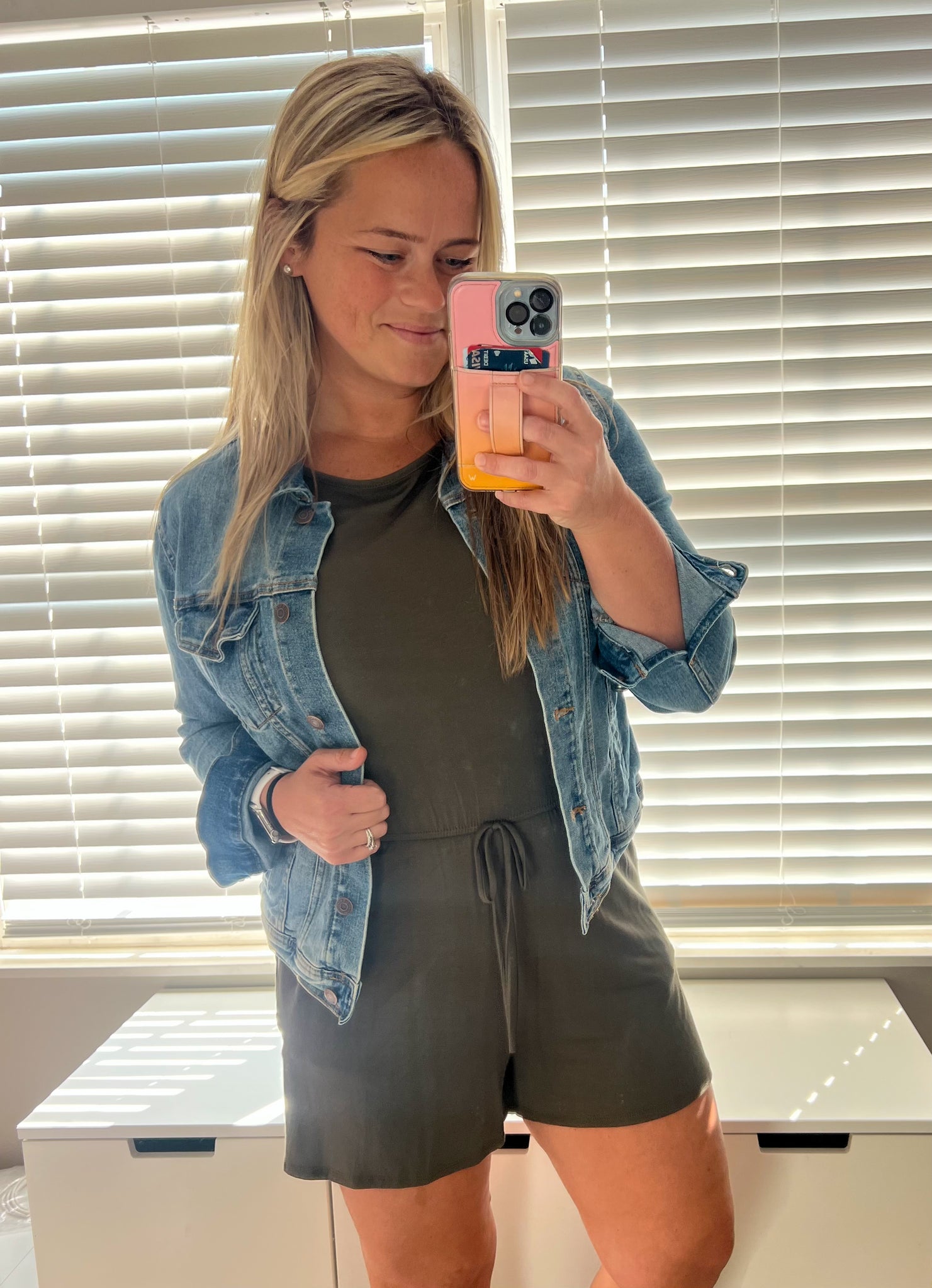 Laney RELAXED SOLID ROMPER: OLIVE