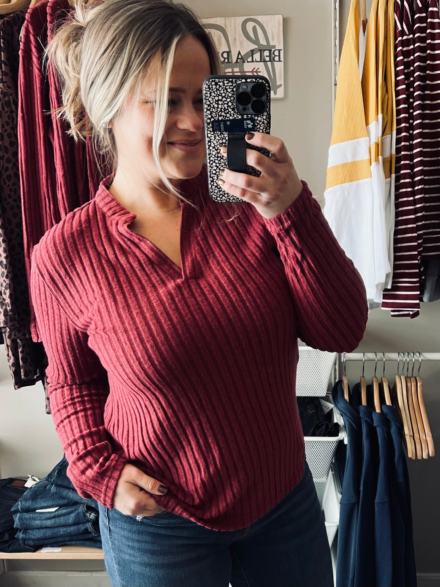 Isla V-Neck Ribbed Sweater