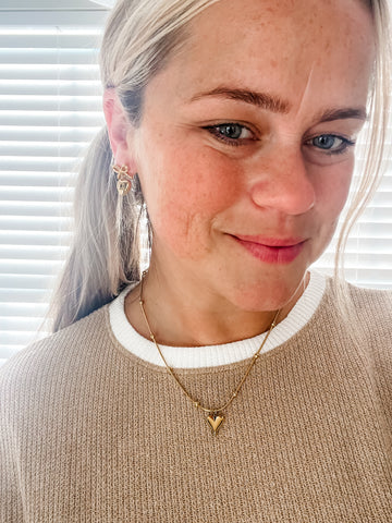 Sweetheart Drop Earrings (Gold Or Silver)