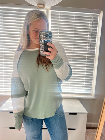 Josie Colorblock Ribbed Top