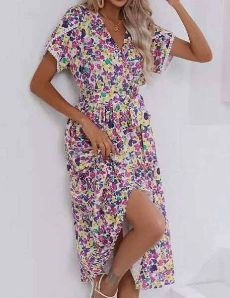 Maggi Floral V-Neck Dress Pre-Order