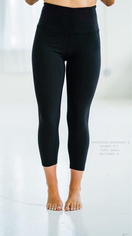 Anchored Arrows Classic Comfort Capri Length Leggings  (WITH OR WITHOUT POCKET)
