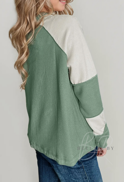 Josie Colorblock Ribbed Top