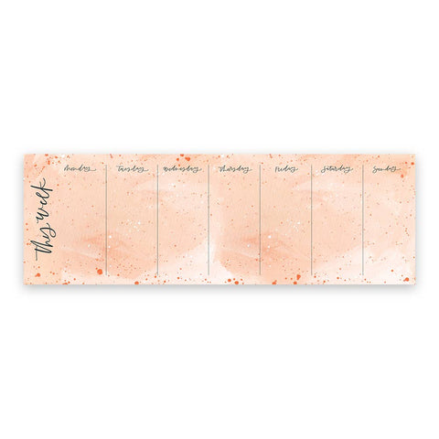 Speckled Zinnia Weekly Notepad