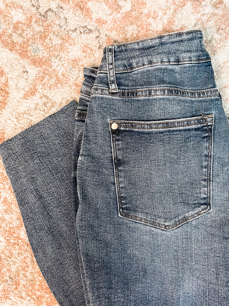 Tristen Embroidered Pocket Judy Blue Jeans - High Waisted